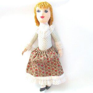 Goose Winston Art Doll Hand Painted Face Eyelashes Fringe Hair Santa Fe 17" OOAK